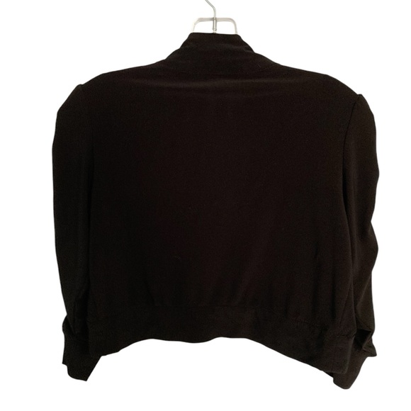 Nina Leonard black shrug cropped jacket cardigan size S - Picture 3 of 5